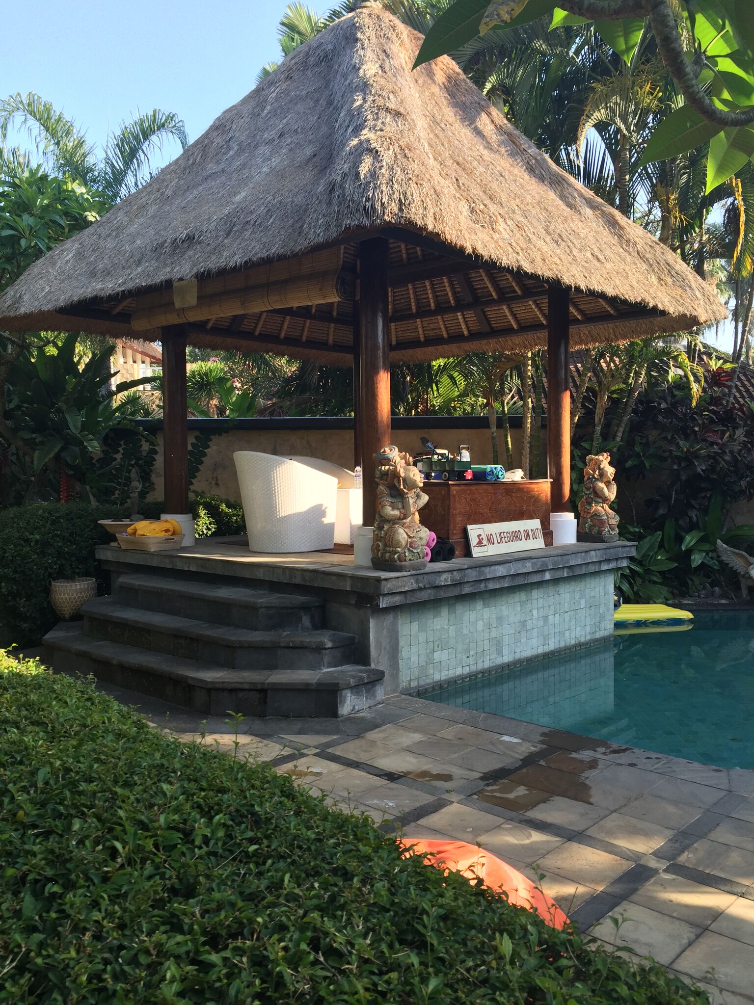 Poolside cabana at Gajah Biru