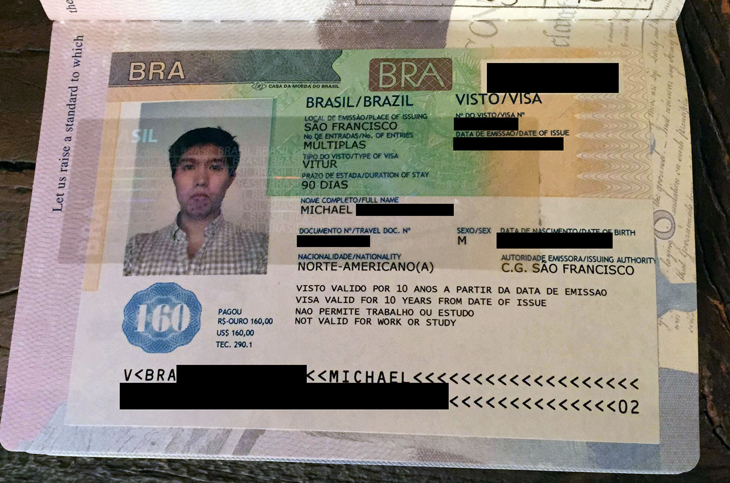 my new shiny Brazilian visa