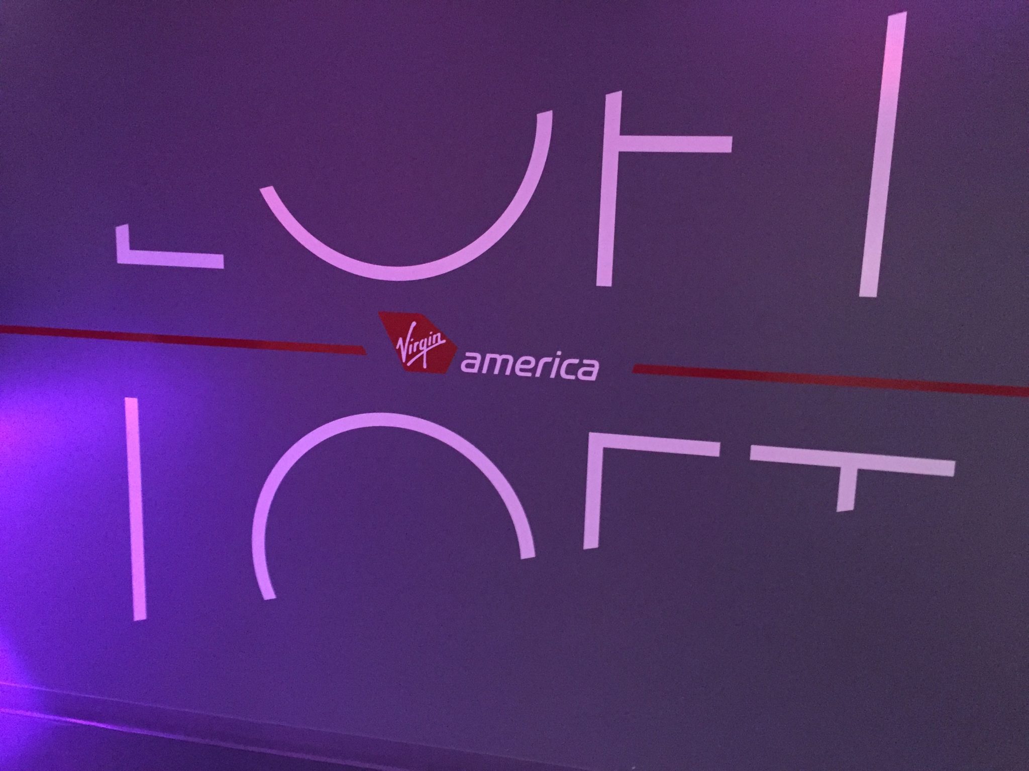 That good old Virgin America mood lighting.