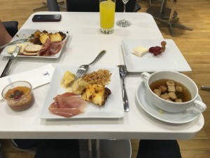 Lufthansa Senator Lounge food