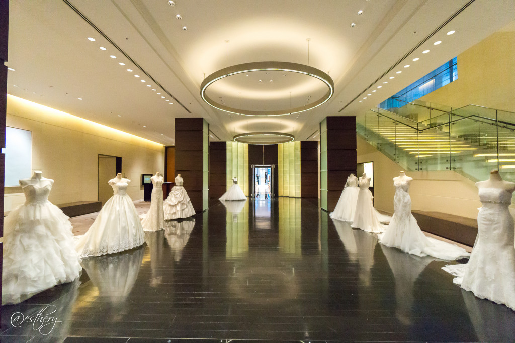 Bridal dress display